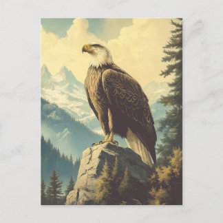 Vintage Weisskopfseeadler Alaska Postkarte Vykort