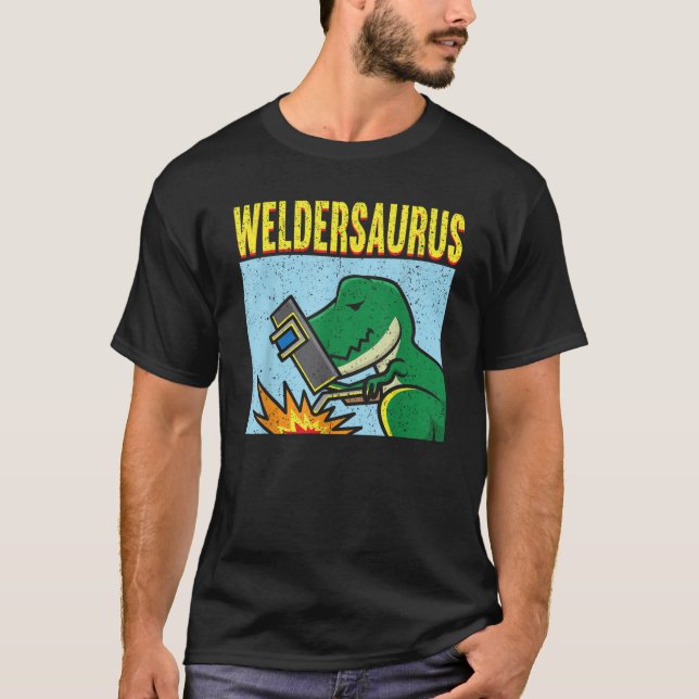 Vintage Weldersaurus Welder T Shirt (Framsida)