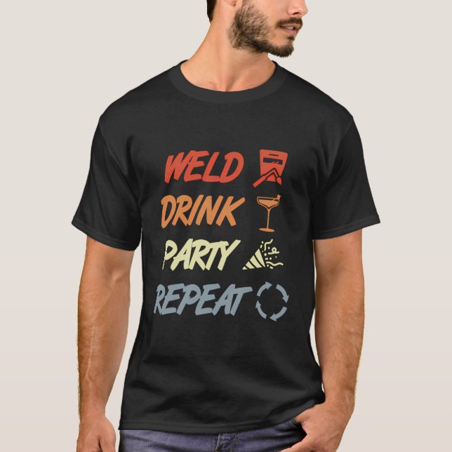Vintage Welding Joke Tradesman T Shirt (Framsida)