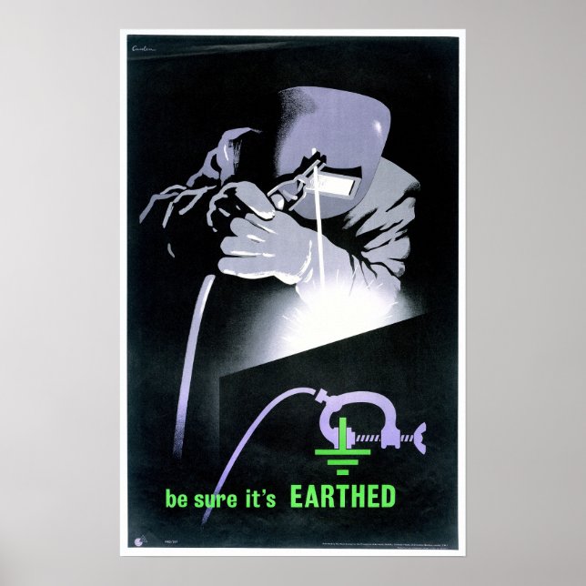 Vintage Welding Protective Gear Annons Poster (Framsidan)