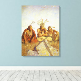 Vintage West, Guardians War or Peace av NC Wyeth Canvastryck