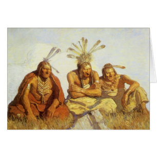 Vintage West, Guardians War or Peace av NC Wyeth Hälsningskort