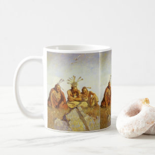 Vintage West, Guardians War or Peace av NC Wyeth Kaffemugg