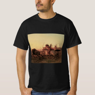 Vintage West, Indisk buffeljakt av Charles Wimar T-shirt