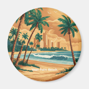 Vintage West Palm Beach, Florida Magnet