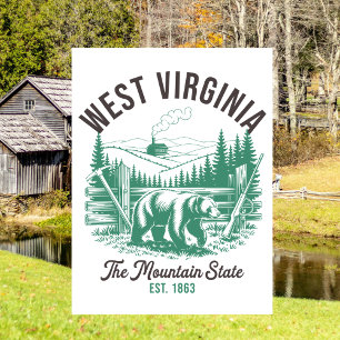 Vintage West Virginia The Mountain State Björn Vykort