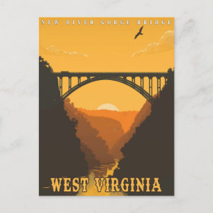 Vintage West Virginia Vykort
