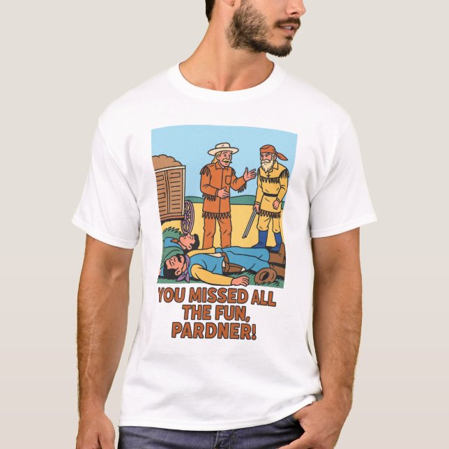Vintage Western Cartoon T Shirt (Framsida)