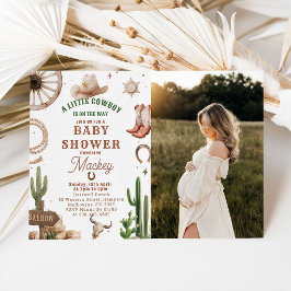 Vintage Western Cowboy Baby shower Invitation  Inbjudningar