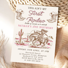 Vintage Western Cowboy Birthday Invitation  Inbjudningar