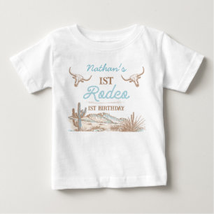 Vintage Western Cowboy Första Rodeo 1-årsdag  T Shirt