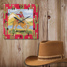 Vintage Western Cowboy Rodeo Art Vilda western Tem