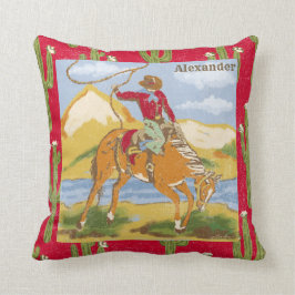 Vintage Western Cowboy-Vilda western Kudde