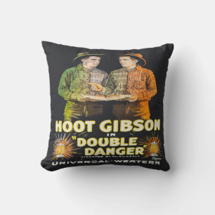 Vintage Western Cowboyfilm Poster Kudde