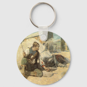 Vintage Western Cowboys, Hopalong av NC Wyeth Nyckelring