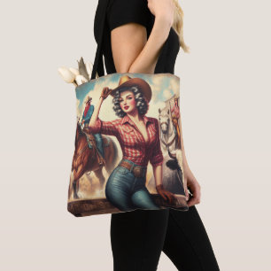 Vintage Western Cowgirl Tygkasse