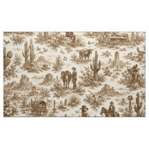 Vintage Western Desert Toile Sömlöst Mönster