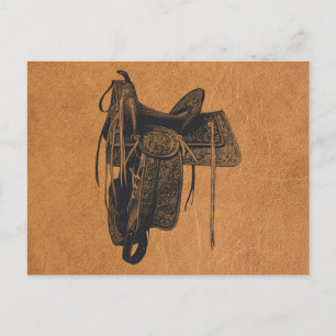 Vintage Western hässadel Vykort