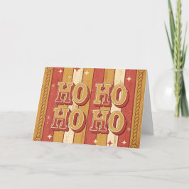 Vintage Western Ho Ho Ho jul Helgkort