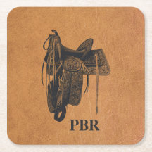 Vintage Western Horse Saddle Monogram
