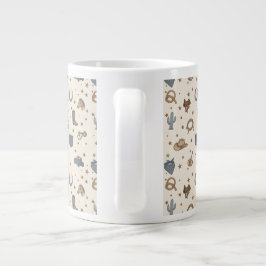 Vintage Western-ikoner Mönster Jumbo Mugg