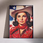 Vintage Western Pin-up Poster<br><div class="desc">Vintage Western Pin-up</div>