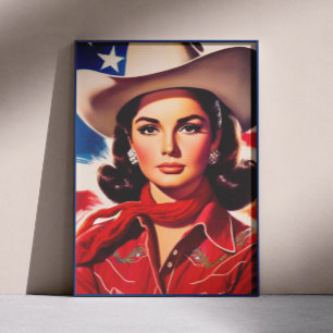 Vintage Western Pinuppa Poster