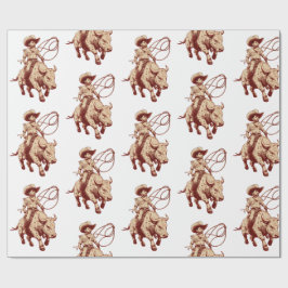 Vintage Western Ride Proud Little Cowboy Presentpapper