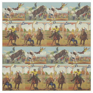 Vintage Western Rodeo Events Cowboys Horses Bulls Tyg