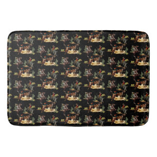 Vintage Western Rodeo Events Cowgirl Cowboy Badrumsmatta