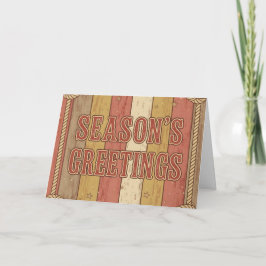 Vintage Western Season’s Greetings Christmas Helgkort