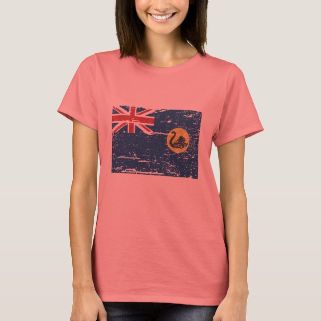 Vintage Westerna Australien-Flagga T Shirt (Framsida)