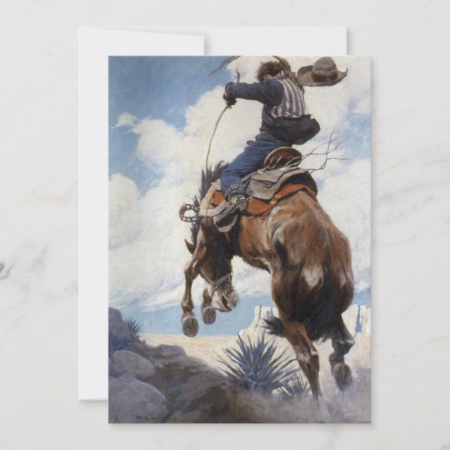 Vintage Westerna Cowboys, Bucking by NC Wyeth (Framsida)