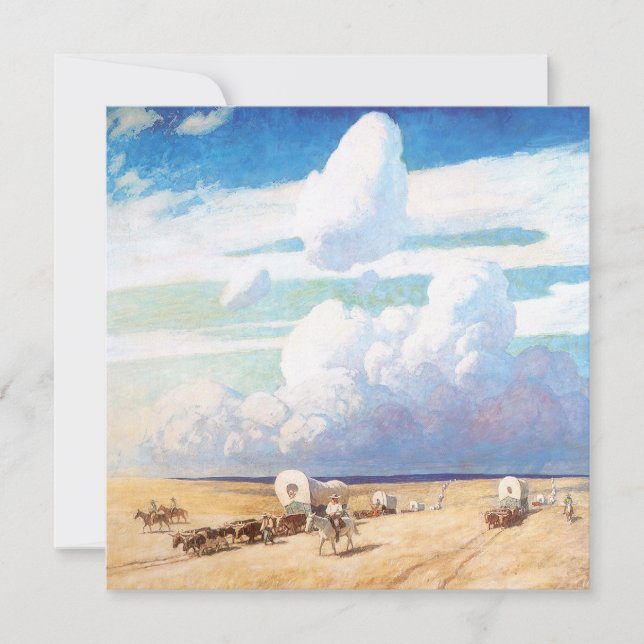 Vintage Westerna Cowboys, Covered Wagons by Wyeth (Framsida)