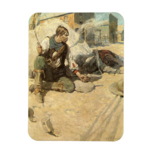 Vintage Westerna Cowboys, Hopalong by NC Wyeth Magnet