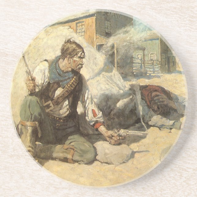 Vintage Westerna Cowboys, Hopalong by NC Wyeth Underlägg (Framsidan)