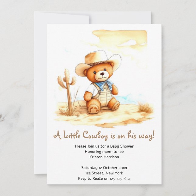 Vintage Westerna daggsknappen för dagglåda Inbjudningar (Framsida)