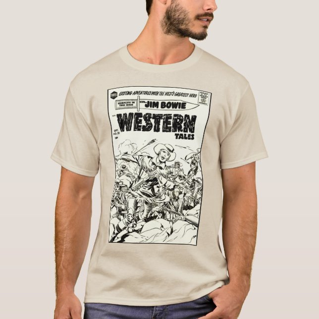 Vintage Westerna prates Tecknads T-Shirt (Framsida)