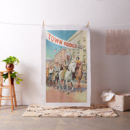 Vintage Westernare Rodeo Parad - LG-utskrift Tyg