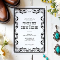 Vintage Westernt Cowboy Rustic-Landsbyggsbröllop