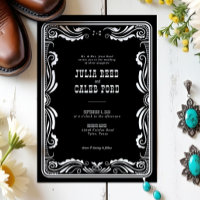 Vintage Westernt Cowboy Rustic-Landsbyggsbröllop