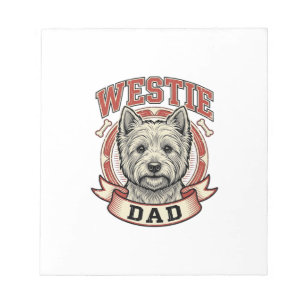Vintage Westie Pappa Hundälskare Tröja Design_1 Anteckningsblock
