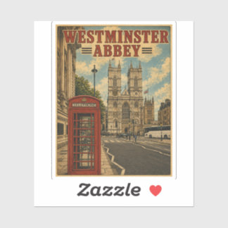 Vintage Westminster Abbey London presenter & souve Klistermärken