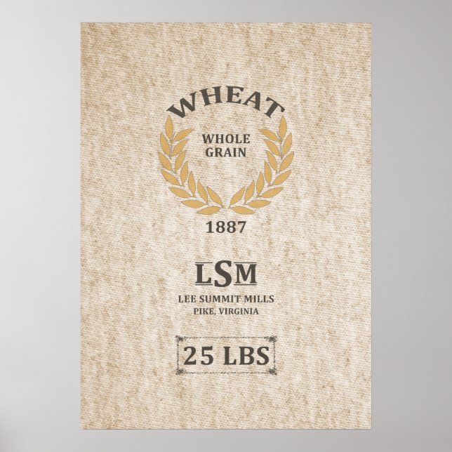 Vintage Wheat Sack Poster (Framsidan)