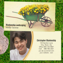 Vintage Wheelbarrow Flowers Gardener Anpassningsba
