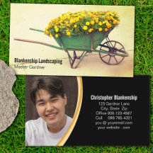 Vintage Wheelbarrow Flowers Gardener Anpassningsba