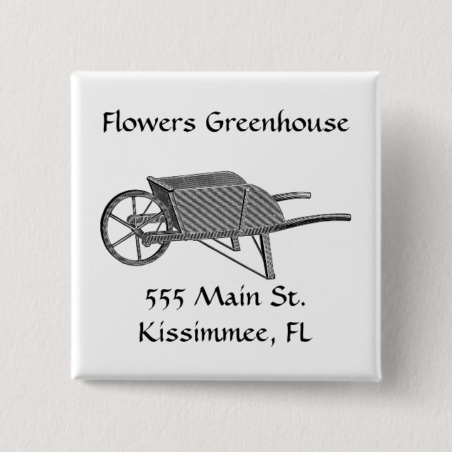 Vintage Wheelbarrow Knapp (Framsida)