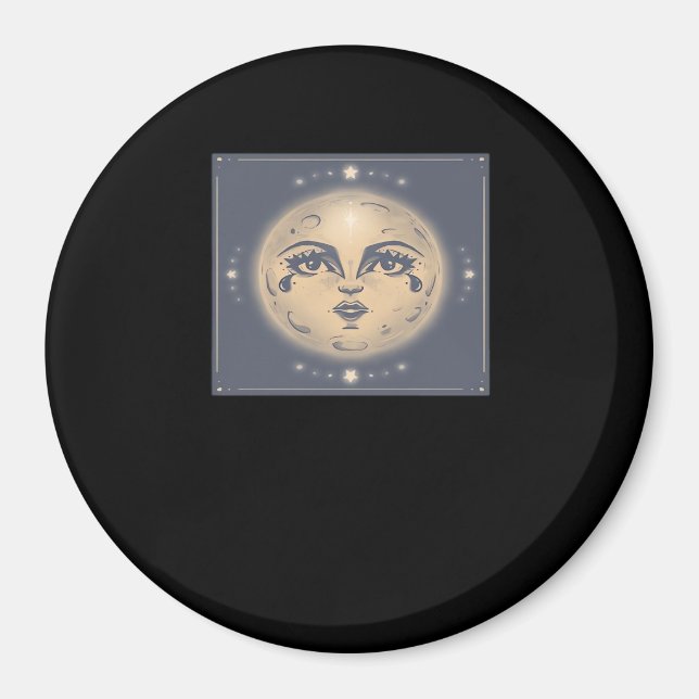 Vintage Whimsigoth Måne Magnet (Framsidan)