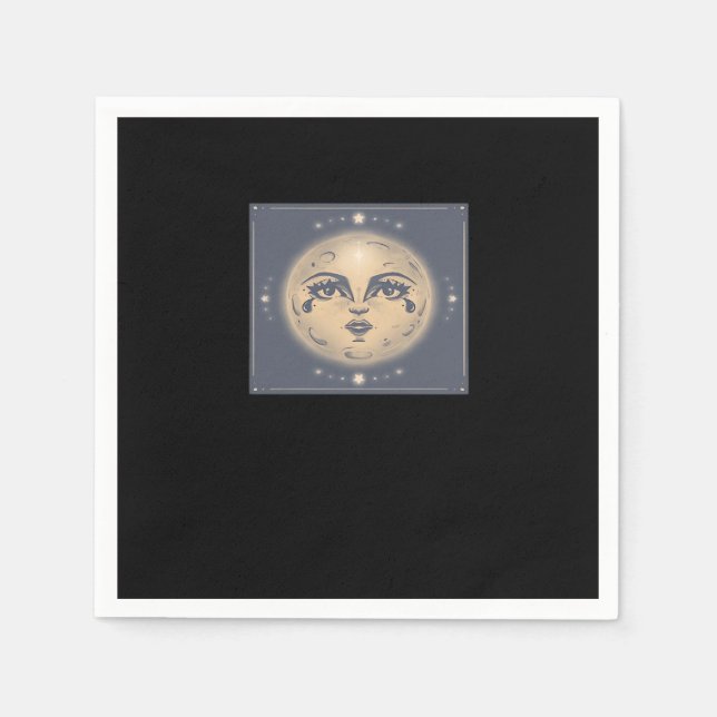 Vintage Whimsigoth Måne Pappersservett (Framsidan)