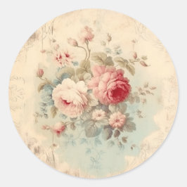 Vintage Whimsy, Rosa Shabby Chic Runt Klistermärke